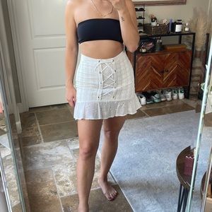 For Love and Lemons white floral skirt size S